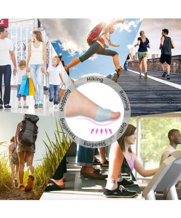 Toe Spacers & Metatarsal Pads (6PCS) - Relief for Bunion Pain Plantar Fasciitis & More - Breathable Gel Ball of Foot Cushions - Buy Online on GoSupps.com
