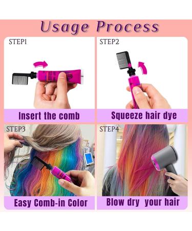 Glow in the Dark Temporary Hair Dye - Kids Hair Color for Parties | Super Hair Chalk for Girls - Buy Online on GoSupps.com