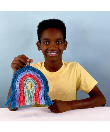 Boye Jonah's Hands Rainbow Crochet Kit - Beginner-Friendly Wall Decoration Set - 8 x 8 Finished Project - Multicolor - 5 Piece Set - Buy Online on GoSupps.com