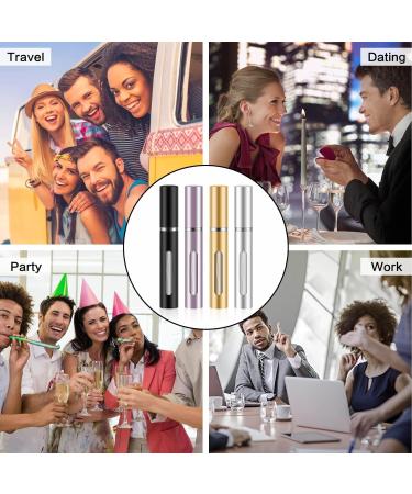 Saiveina 5ml Mini Perfume Atomizer Bottles - Refillable Travel Spray (4 Pack) | Ideal for Cologne & Fragrance - Buy Online on GoSupps.com