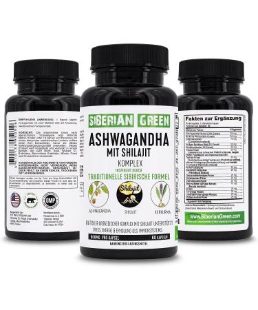 Siberian Green Ashwagandha Complex - 60 Capsules for Stress Relief, Energy Support, and Immune System Recovery - Buy Online on GoSupps.com