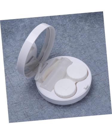 Buy SOLUSTRE 1pc White Contact Lens Case with Mirror - Perfect for Travel & Eye Care - Buy Online on GoSupps.com