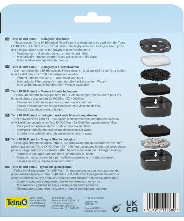 Tetra BF BioFoam Small - Premium Biological Filter Sponge for Tetra EX 400 Plus to 1000 Plus | Enhance Aquarium Filtration - Buy Online on GoSupps.com