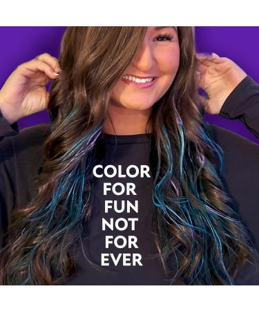 Fun In by Sun In Temporary Hair Color Purple - Easy Brush Applicator Washes Out in One Shampoo Gluten-Free Paraben-Free Alcohol-Free Cruelty-Free - Buy Online on GoSupps.com