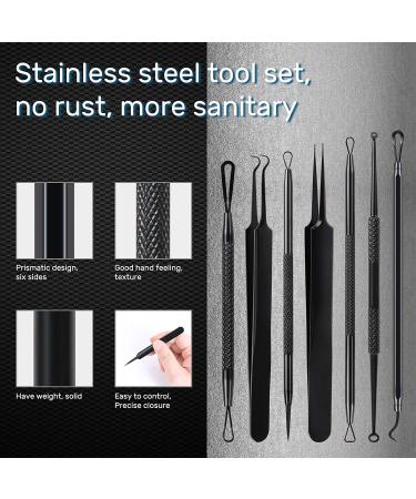 Jolifile 7-Piece Blackhead Removal Set | Acne Comedone Extractor Tools | Blackening Remover & Pimple Popper Tweezers - International Shipping Available - Buy Online on GoSupps.com
