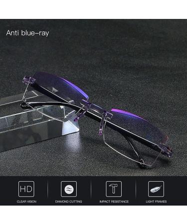 Clarkod Sapphire High Hardness Anti-Blue Glasses for Ages 55-59 | Progressive Lenses | Stylish Black Frame - Buy Online on GoSupps.com