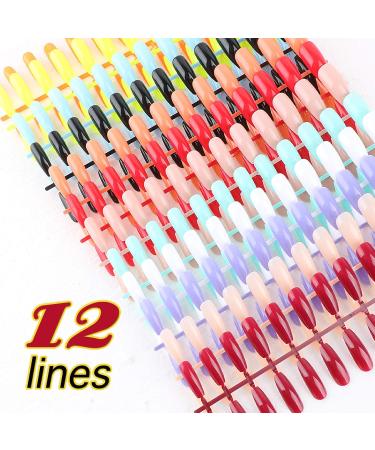 288 Pieces Extra Long Press on Nails 12 Solid Colours Ballerina False Nails Full Cover Fake Nails Artificial Nail Tips for Women Girls (Ballerina Nails) - Buy Online on GoSupps.com