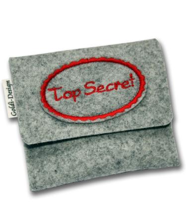 Goldi-Design felt tampon bag with cheeky inscription Top Secret
