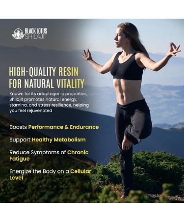 Black Lotus Pure Shilajit Resin 7g 100% Pure Natural Shilajit for Men & Women with Amino Acids 175mg Fulvic Acid 85 Ionic Trace Minerals per Serving Superfood for Immune Support Focus Energy 7g Resin - Buy Online on GoSupps.com