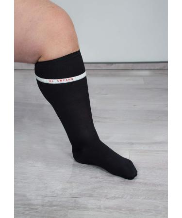 Hydas Travel Support Stockings XXL - Extra Wide Calf Double Pack (45-47) - Black Large Sizes for Comfort & Support | International Shipping - Buy Online on GoSupps.com
