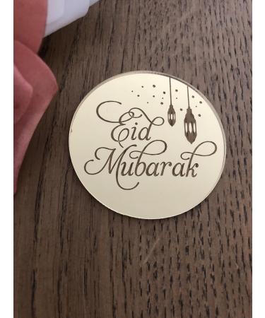 6 Eid Mubarak Cupcake Disc Toppers Gold Eid Cupcake Discs Eid Cupcake Toppers Eid Gift Tags Hamper Tags Eid Gift Charms Eid Cake Decorations. - Buy Online on GoSupps.com
