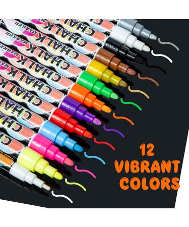 Pincelma 13 Pack Liquid Chalk Markers - Chalkboard and Glass Board Pens with 8 Labels - Ideal for Chalkboard Signs, Windows, Bistros - Buy Online on GoSupps.com