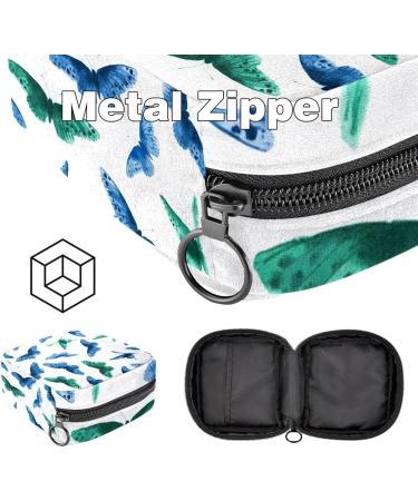 Shop Muooum Menstrual Artery Bag - Zipper Bandage Bag for Tampons | Stylish Butterflies Design in Green & Blue - Perfect for Women & Girls - Buy Online on GoSupps.com