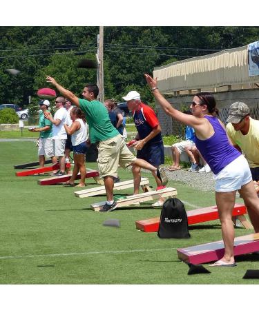 Cornhole Bags Set of 8 - All-Weather Resistant Premium Bean Bags for Tossing Game - Includes Tote Bag - Regulation Size Professional Corn Hole Bags in Black/Grey - Buy Online on GoSupps.com