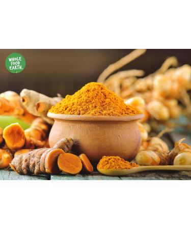 Wholefood Earth Organic Turmeric Powder 250g - Vegan, GMO Free & Certified Organic - Buy Online on GoSupps.com