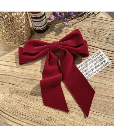 Sukokola 1ZSM Bow Hair Clip in Red - Stylish Acrylic Hair Accessory for All Occasions | International Shipping Available - Buy Online on GoSupps.com
