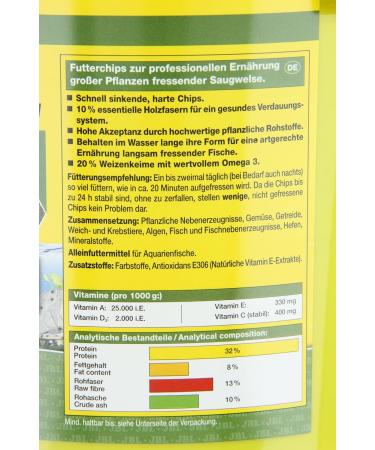 JBL NovoPleco XL 30343 - Complete Food for Large Sucker Catfish | 5.5L Tablets for 15-40 cm Fish Size - International Shipping Available - Buy Online on GoSupps.com