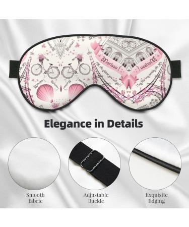 Unisex Double-Sided Dog & Paris Towe Print Sleep Mask - Ideal for Sound Sleep & Skin Care - Buy Online on GoSupps.com