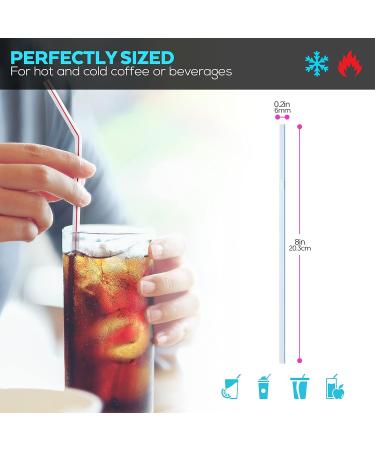 200 Bendable Disposable Drinking Straws - Flexible & Plastic - Straws Disposable for Parties & Events - Buy Online on GoSupps.com