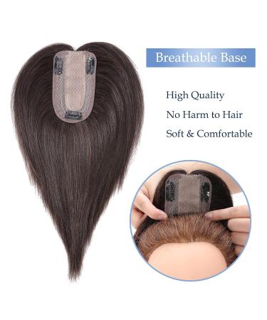 Clip-In Real Hair Extensions & Toppers | 130% Density Dark Brown Hair Pieces for Women - 30cm 38g - Buy Online on GoSupps.com