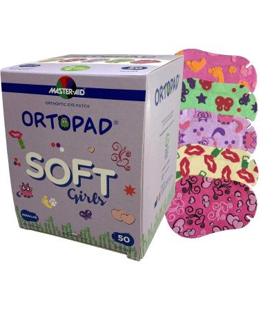 Ortopad Soft Bamboo Girls Eye Patches - 50/Box Regular Size (4+ yrs) | Textured Accents for Comfortable Eye Care - Buy Online on GoSupps.com