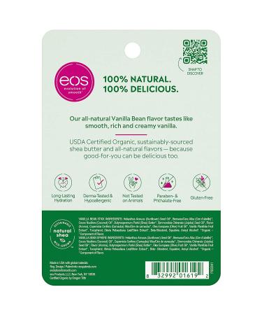 EOS 100% Natural Shea Lip Balm Vanilla Bean 2 Pack - Hydrating & Nourishing Lip Care (0.39 oz each) - Buy Online on GoSupps.com