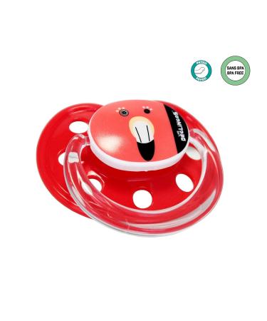 Deglingos Flamingo Dummy/Pacifier for 6 Months - Soft & Safe Teething Solution | International Shipping Available - Buy Online on GoSupps.com