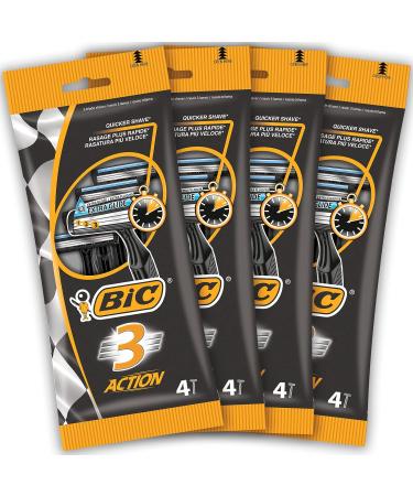 Buy BIC 3 Action Razors for Men 16 Disposable Razors with Aloe Vera & Vitamin E | Gentle Shave | International Shipping - Buy Online on GoSupps.com