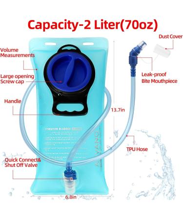 Arvano 2L BPA Free Drinking Bladder - Perfect Hydration System for Hiking Motorbiking and MTB Adventures - Buy Online on GoSupps.com