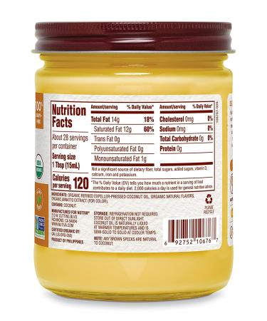 Nutiva Organic Coconut Oil with Non-Dairy Butter Flavor 14oz (Pack of 2) - USDA Organic, Non-GMO, Whole 30 Approved - Vegan, Gluten-Free Plant-Based Butter Replacement - Buy Online on GoSupps.com