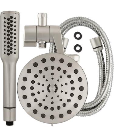 Waterpik High-Pressure Shower Wand & Rain Shower Head Combo - 12 Spray Modes, 8-Foot Hose, Brushed Nickel - Buy Online on GoSupps.com