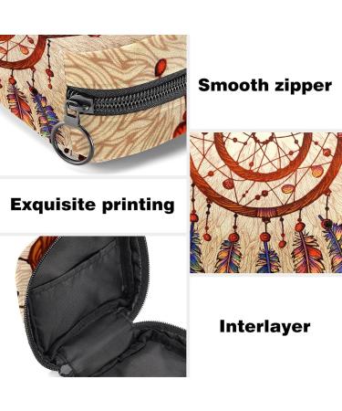 Ethnic Tribal Dream Catcher Menstruation Bag with Zipper - Women's Napkin & Tampon Collection Bag - Buy Online on GoSupps.com
