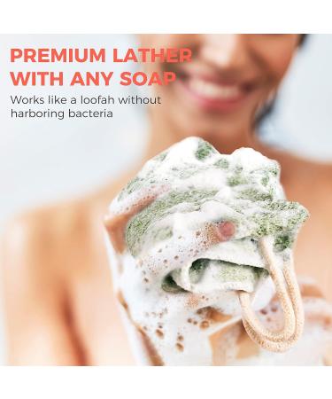 ZOMCHI 2 Pack Back Scrubber for Shower Towel - Exfoliating Body Scrubber with Handles for Deep Cleansing and Skin Massage - Men & Women - Buy Online on GoSupps.com