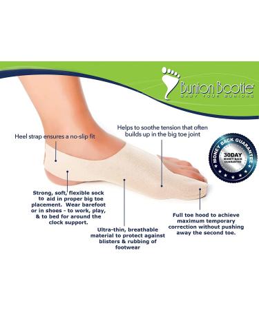 Bunion Bootie Ultra-Thin Bunion Socks | Bunion Relief & Corrector for Women & Men | Hallux Valgus Corrector & Toe Straightener | Bunion Sleeve for Shoes - Medium-Right Foot (1 Pack) - Buy Online on GoSupps.com
