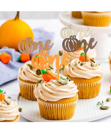 8PCS Pumpkin Cupcake Toppers - Pumpkin Cupcake Toppers for Baby Shower - Birthday Pumpkin Cupcake Decorations - Halloween Pumpkin Cupcake Picks - Little Pumpkin Cupcake Toppers - Buy Online on GoSupps.com
