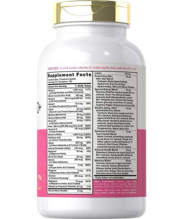 Carlyle Women's 50+ Multivitamin | 250 Caplets | Iron Free with B-Vitamins, D3 and Calcium | Gluten Free - Buy Online on GoSupps.com