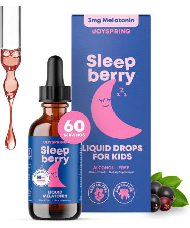 SleepBerry Melatonin for Kids with Elderberry - Liquid Melatonin for Kids Sleep Support - Natural Children Melatonin Liquid with Vitamin D - Melatonin for Kids Liquid - Toddler Melatonin 60 Servings SleepBerry 2 Fl Oz (Pac - Buy Online on GoSupps.com