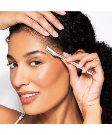 Tweezerman Eyebrow Razor Set | Includes 3 Replacement Blades and Safety Cap - Buy Online on GoSupps.com