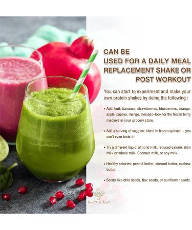 Health & Well Plant-Based Protein Powder - Vegan Vanilla with 3 Proteins & 8 Super Fruits for Optimal Nutrition - Buy Online on GoSupps.com
