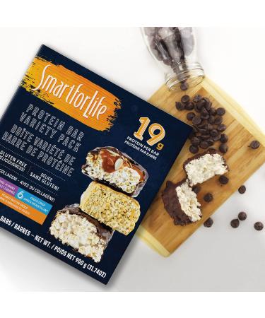 Smart for Life High Protein Low Sugar Bar Variety Pack - 18 Ct - Gluten Free - Caramel Almond, Chocolate, Peanut Butter - Meal Replacement Bars - Cookie Diet Friendly - Non-GMO - Buy Online on GoSupps.com