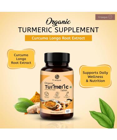 Fresque Turmeric Supplement Curcuma Longa Root Extract Supports Daily Wellness and Nutrition Vegan Non GMO 60 Capsules - Buy Online on GoSupps.com