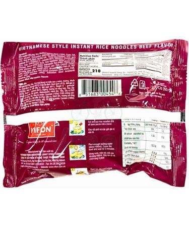 Vifon Vietnamese Style Instant Rice Noodles Beef Flavour Pho Bo 60g (Pack of 20) - Buy Online on GoSupps.com