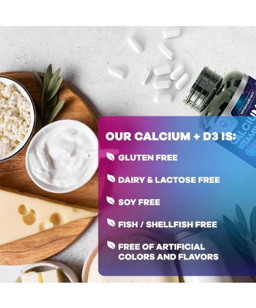 Calcium 1200 mg with Vitamin D3 - Bone Health Supplement Vitamin D & Calcium Supplements for Women & Men - Bone Strength Teeth & Immune Support Nature's Calcium Pills Bottled in USA - 240 Tablets 240 Count (Pack of 1) - Buy Online on GoSupps.com