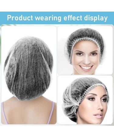 IJRPLM 100 Pcs Disposable Hair Net 21 Inch - Non-Woven White Bouffant Caps for Food Service - Elastic Head Cover Nets - Buy Online on GoSupps.com