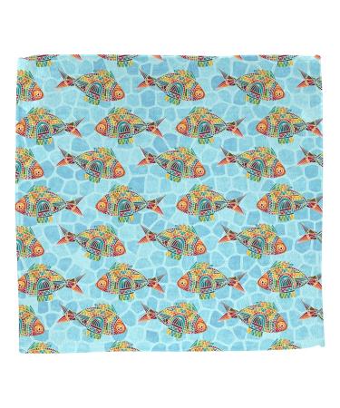 YouCustomizeIt Mosaic Fish Washcloth - 12x12 | Customizable & Unique Design for International Shipping - Buy Online on GoSupps.com