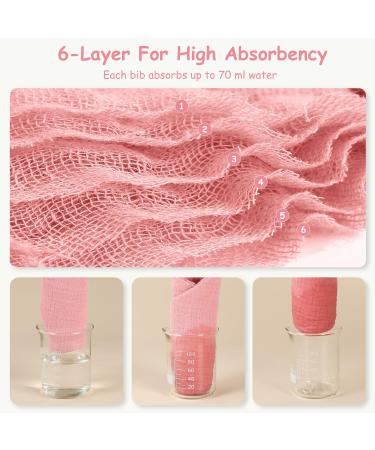 Yoofoss Baby Bibs - 10 Pack Triangle Cotton Neckerchiefs Super Absorbent Drool Bibs for Infants & Toddlers Pink & Orange - Buy Online on GoSupps.com