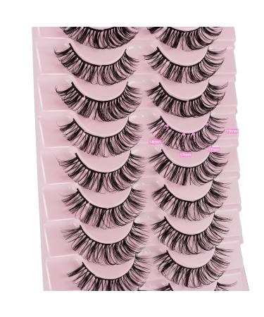 Individual Lash Extensions - Natural Look Cluster Lashes 80pcs D Curl for DIY Open Eyes 10 Pairs - Shop Now - Buy Online on GoSupps.com