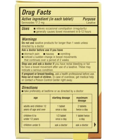 Senokot Extra Strength Natural Vegetable Laxative - 36 Count Pack for Gentle Overnight Relief - Buy Online on GoSupps.com