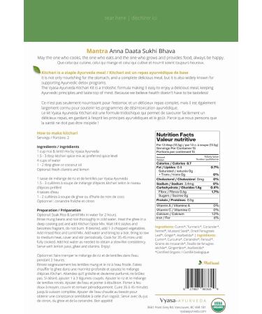 Vyasa Ayurveda Kitchari Cleanse Kit (split moong) - Bundle - Buy Online on GoSupps.com
