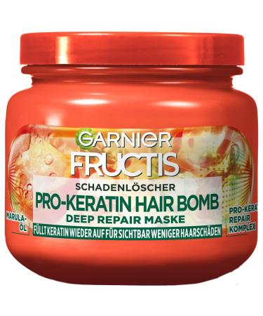 Garnier Garnier Repair Mask for Hair Damage for Less Split Ends and Stronger Lengths with Amla Oil and Pro-Keratin Complex + Repairer Fructis Fire Extinguisher